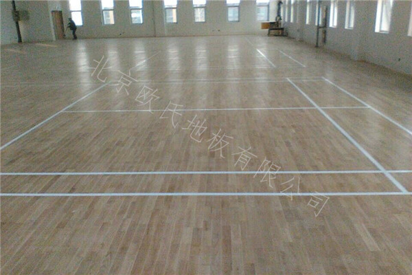 徐州北辰小學(xué)羽毛球運(yùn)動木地板案例圖