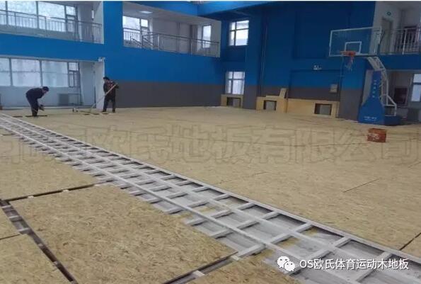 山西陽泉市城區行政審批服務中心籃球館木地板案例圖2