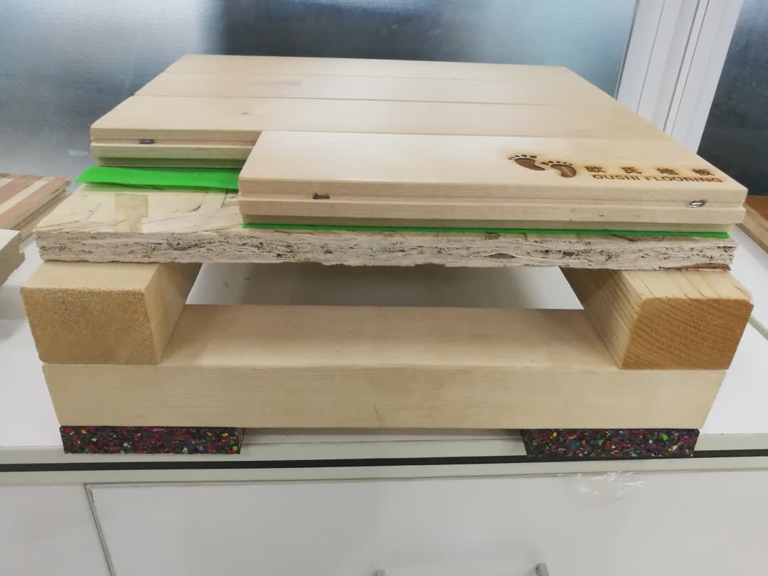 歐氏運動木地板側面結構圖