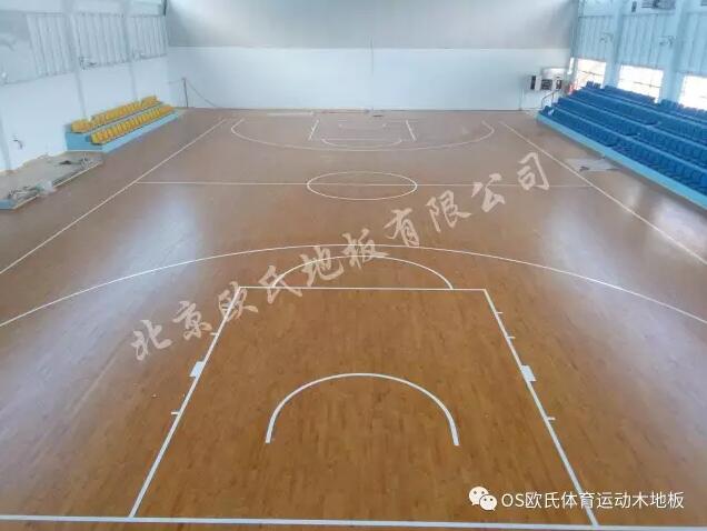 廣東省清遠市昊廷漁港籃球館木地板單層龍骨結構案例-5