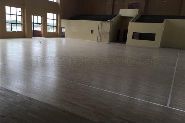 福州雷甸鎮中心小學籃球館木地板案例-2