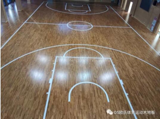 江蘇昆山兵希小學體育館木地板成功案例