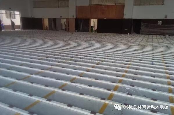 浙江湖州市吳興區吳興實驗中學籃球木地板鋪設工程