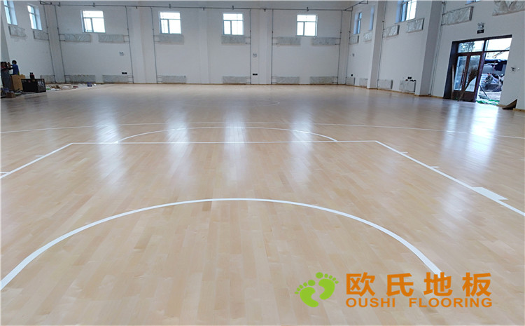 佳木斯市同江消防隊籃球館木地板案例-歐氏運(yùn)動木地板