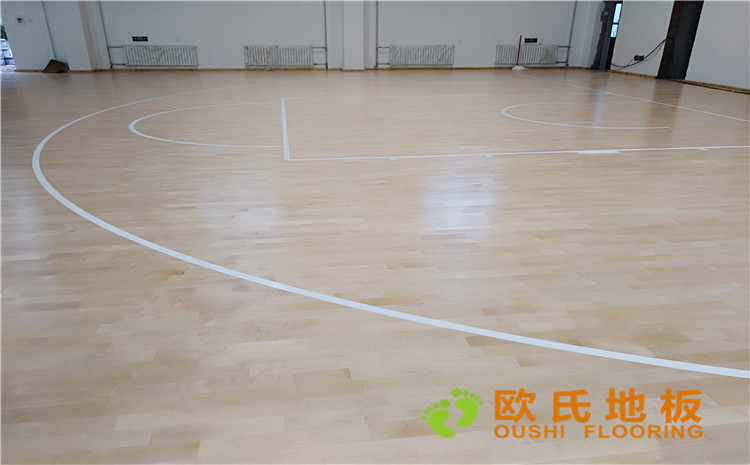 佳木斯市同江消防隊籃球館木地板案例-歐氏運(yùn)動木地板